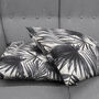 Tropical Black And White Leaves Cushion Cover, thumbnail 4 of 7