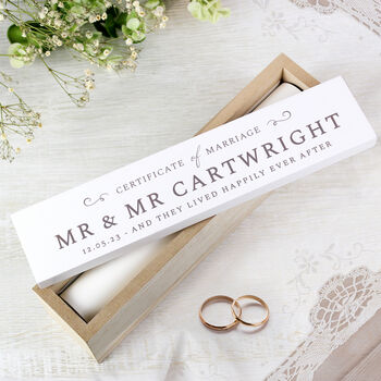 Personalised Wedding Certificate Holder, 3 of 8
