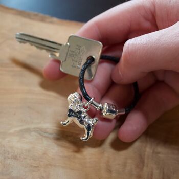 Personalised Christmas Pet Sterling Silver Key Ring, 3 of 11