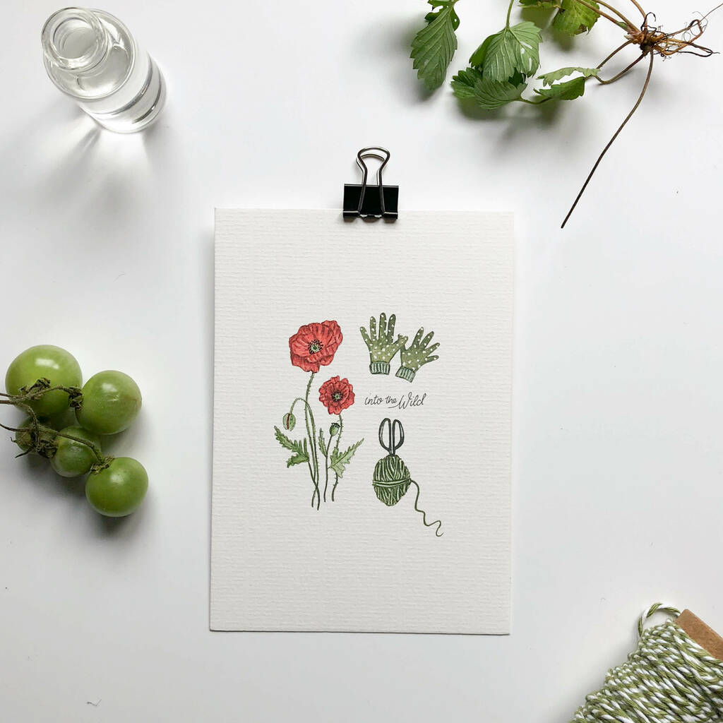 Garden Things Hand Illustrated Postcard Set, 1 of 6