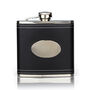 Leather Hip Flask Personalised – Black, thumbnail 5 of 5