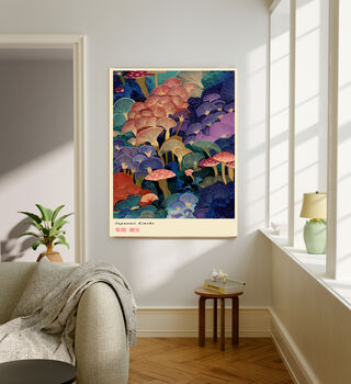 Japanese Abstract Mushroom Art Print, 2 of 4