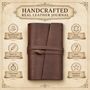 Handmade Vintage Leather Journal With Lock For Writing, thumbnail 10 of 12