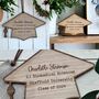 Personalised Wooden Graduation Cap Sign Gift, thumbnail 1 of 9