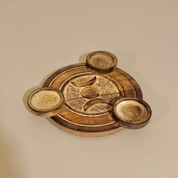 Wooden Triple Tealight Holder, 3 of 6