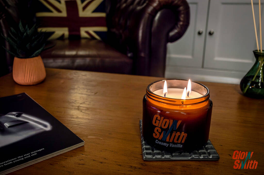 Amber Glow Luxury Jar Candle – Spiced Orange | Industrial Smoked Glass | Long Burn | Christmas Gift For Her, 1 of 6