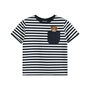 Luca Navy Short Sleeve Stripe T Shirt, thumbnail 1 of 6