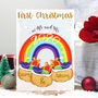 Rainbow First Christmas Card As Mr And Mrs, thumbnail 2 of 6