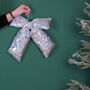 Silver Glitter Puffed Christmas Bow, thumbnail 1 of 3