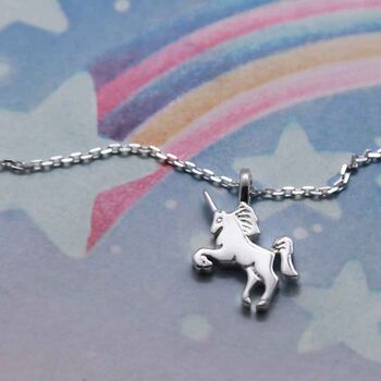 Sterling Silver Unicorn Necklace, 2 of 4