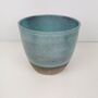 Semi Glazed Ocean Blue Ceramic Indoor Plant Pots, thumbnail 2 of 3