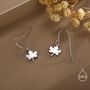 Sterling Silver Maple Leaf Drop Hook Earrings, thumbnail 2 of 11