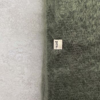 Albie Mohair Blanket Olive Green, 3 of 3