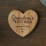 'Grandma's Kitchen Seasoned With Love' Oak Heart Magnet, thumbnail 1 of 3