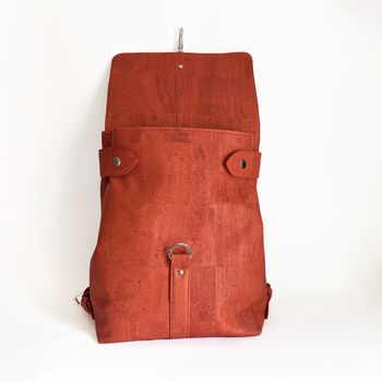 Sustainable Red Cork Backpack Medium, 4 of 7