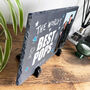 Personalised The World's Best Dad Photo Slate With Stand 30 X 20cm, thumbnail 2 of 6