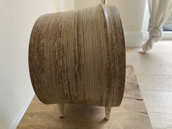 Handmade Coconut Leaf Table Lamp – Natural Cream Light, 5 of 12