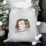 Personalised Santa Grey Christmas Sack, thumbnail 1 of 2
