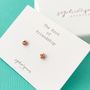 Rose Gold Plated Little Knot Of Friendship Earrings, thumbnail 1 of 3
