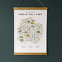 Paddle The Lakes Illustrated Map Checklist Print, thumbnail 2 of 6