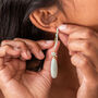 Amazonite Boho Drop Earrings, thumbnail 4 of 8