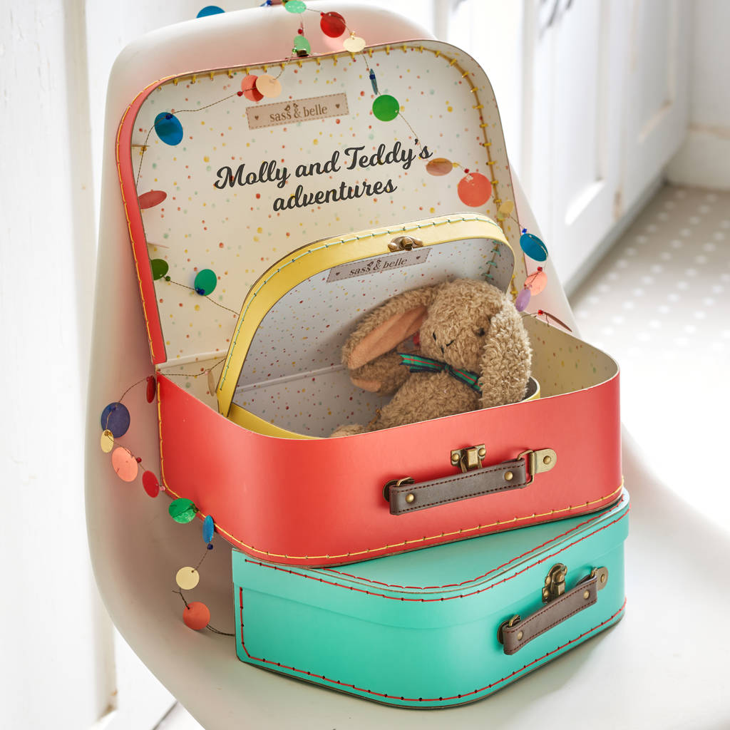 Personalised Set Of Three Bright Child Suitcases, 1 of 3