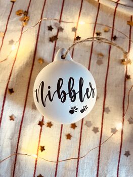 Personalised Calligraphy Christmas Bauble, 8 of 9