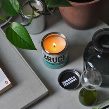 'Bruce Spring Clean' Fresh Cotton Scented Candle, 6 of 8