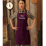 Personalised Embroidered Bib Apron With Pocket, thumbnail 3 of 12