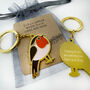 Robin In Memory Keyring, Personalised Robin Keyring, thumbnail 3 of 6