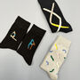 Personalised Yoga Flow Three Pairs Socks In A Box, thumbnail 2 of 9