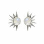 Total Eclipse Moonstone Earrings Silver/Gold Plated, thumbnail 2 of 12
