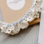 Celestial Ivory And Blue Satin Garter, thumbnail 2 of 9