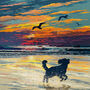 Cockapoo Limited Edition Beach Sunset Gift Print, thumbnail 8 of 12