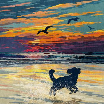 Cockapoo Limited Edition Beach Sunset Gift Print, 8 of 12
