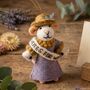 Handmade Emmeline The Suffragette Mouse Decoration, thumbnail 1 of 4