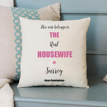 Personalised Real Housewife Cushion, 4 of 4