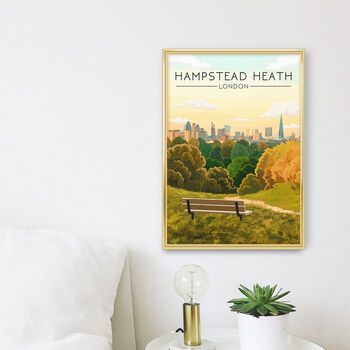 Hampstead Heath London Travel Poster Art Print, 2 of 8