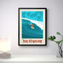 Personalised Big Wave Surfer Poster, thumbnail 2 of 6