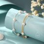 Sterling Silver Double Layer Freshwater Pearl Beaded Bracelet, thumbnail 7 of 12