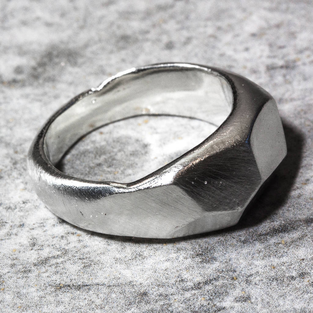 sterling silver facet sand cast ring by the jewellery boutique ...