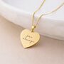 Personalised Solid 9ct Gold Heart Disc Pendant Necklace, thumbnail 1 of 10