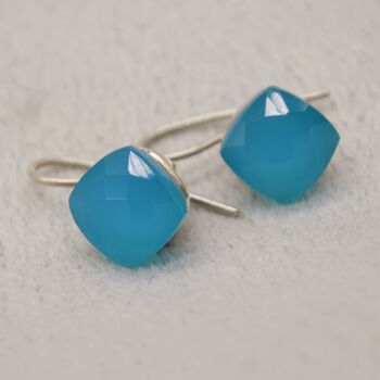 Blue Chalcedony Sterling Silver Earrings, 2 of 5