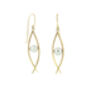Mythos Io Pearl And Gold Earrings, thumbnail 1 of 2