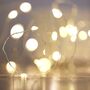 30 Battery Powered LED Gold Wire String Lights, thumbnail 3 of 4