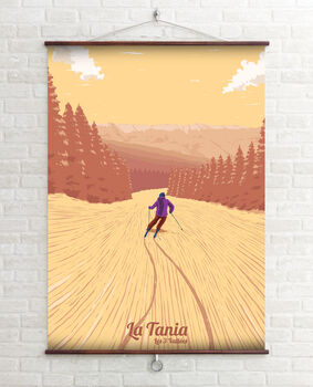 La Tania Ski Resort France Travel Poster Art Print, 2 of 6