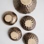 A Handmade Mini Textural Gold Ceramic Ring Dish, thumbnail 7 of 9