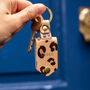 Personalised Metal Photo Keyring + Leopard Leather Case, thumbnail 3 of 7