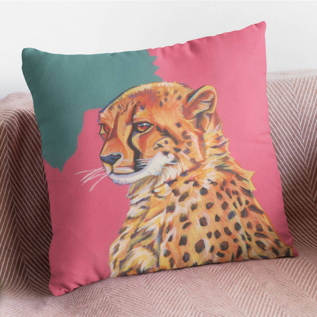Lion And Cheetah Animal Cushion, 1 of 12
