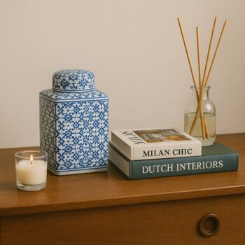 Ginger Jar Pot Almelo White Blue Porcelain, 3 of 5